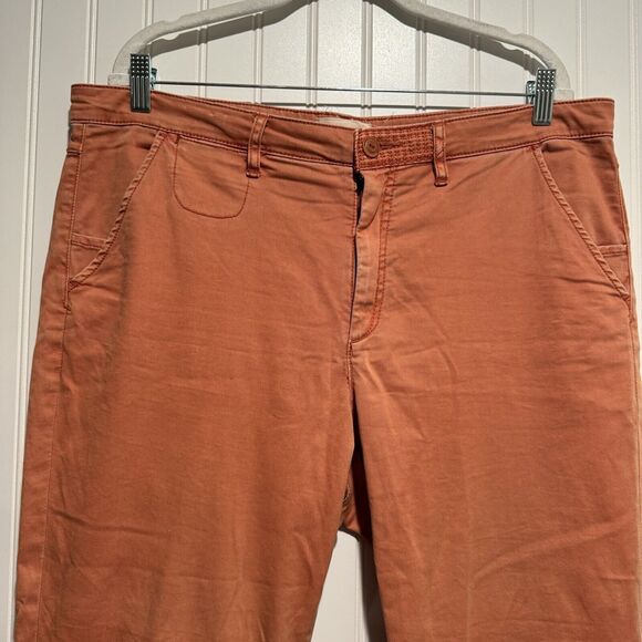 Anthropologie Slim Chino Pants Orange Size 32 - Picture 3 of 7